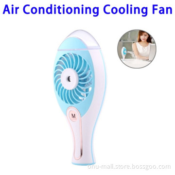 Mini Portable Handheld USB Rechargeable Mist Humidifier Air Conditioning Cooling Fan
